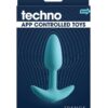 Techno Trance Rechargeable Silicone App Compatible Anal Plug - Blue