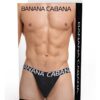 Banana Cabana Poly Jock - Small/Medium - Black