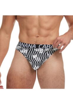 Banana Cabana Thong - Small/Medium - Black/White