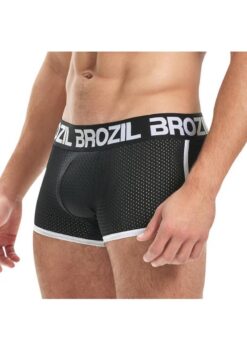 Brozil Ultra Glute and Bulge Enhancing Mesh Trunk - Small/Medium - Black