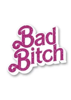 Bad Bitch Enamel Pin - Purple/White