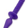 Together Toys Double Pleasure Rechargeable Silicone Couples Vibrator - Purple