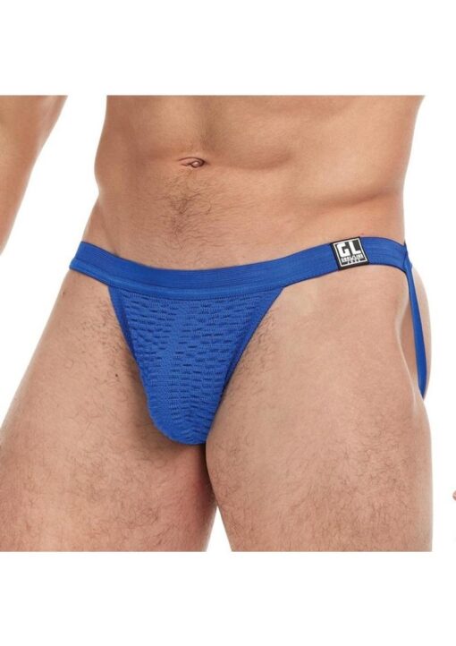 Goal Line Low Rise Jockstrap - Large/XLarge - Blue