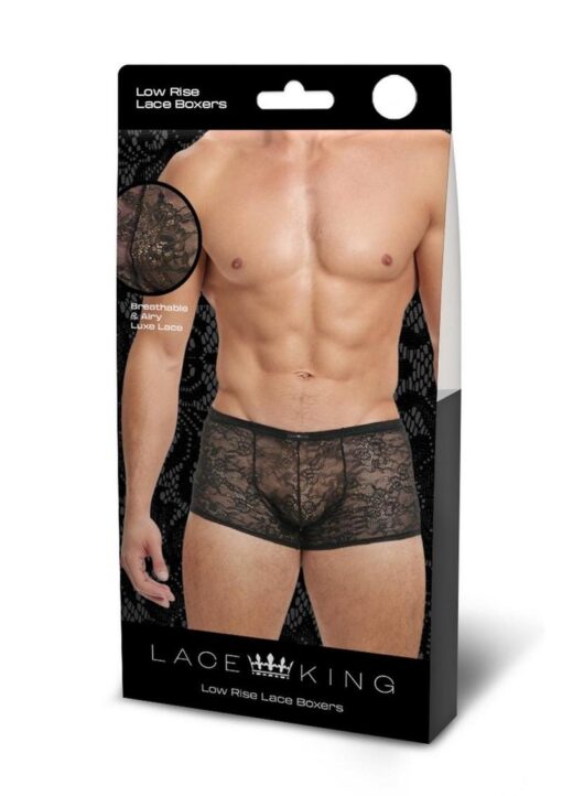 Lace King Lace Boxers - Medium/Large - Black