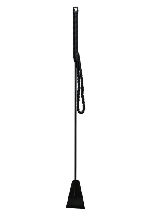 Fetish Play Riding Crop Vegan Leather - Black