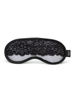 Fifty Shades of Grey Play Nice Satin and Lace Blindfold - Silver/Black