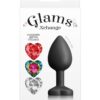 Glams Xchange Heart Silicone Anal Plug - Small - Black