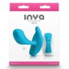 Inya Eros Rechargeable Silicone Vibrating Stimulator with Remote Control - Blue