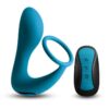 Renegade Slingshot II Rechargeable Silicone Cock Ring and Prostate Plug with Remote Control - Teal