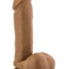 Dr. Skin Silver Collection Dr. William Dildo with Balls and Suction Cup 8in - Caramel