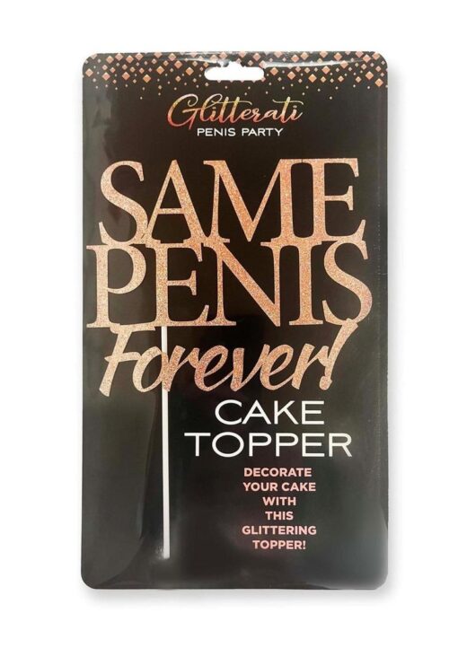 Glitterati Same Penis Cake Topper - Rose Gold/Black