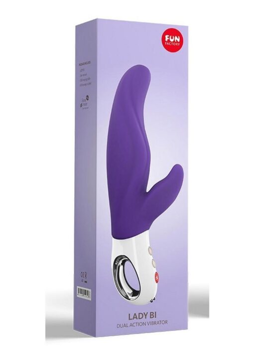 Lady Bi Silicone Dual Action Vibrator - Violet