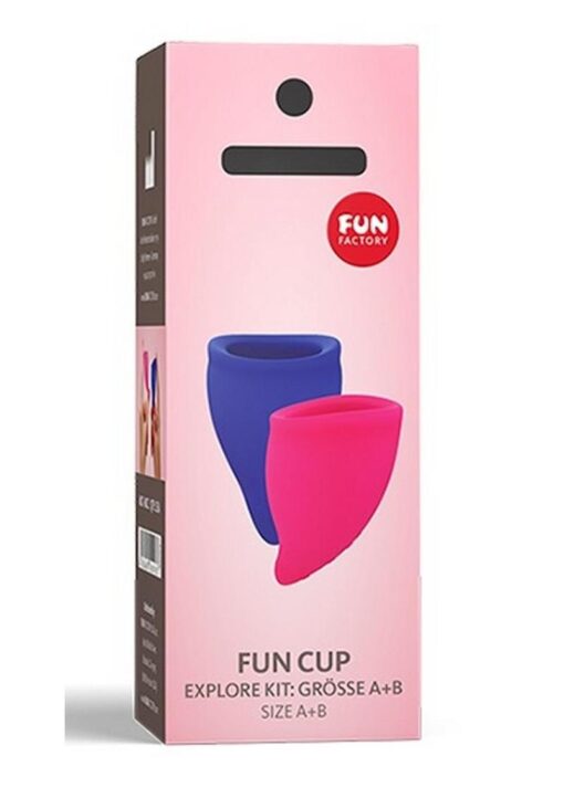 Fun Cup Explore Kit Silicone Menstrual Cup Set - A/B - Pink/Ultramarine