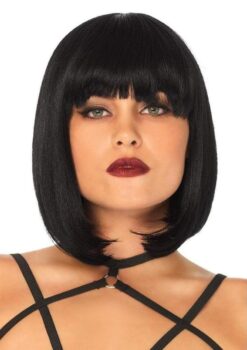 Leg Avenue Short Natural Bob Wig - OS - Black