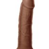 Colours Dual Density Girth Silicone Dildo 7in - Chocolate