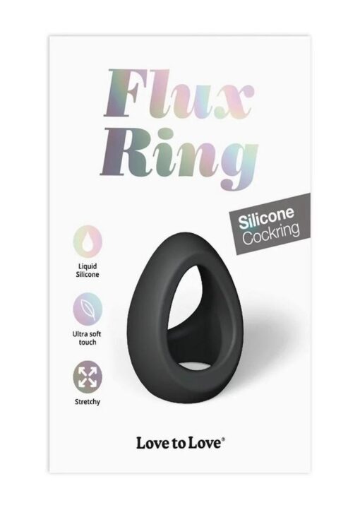 Love to Love Flux Ring Silicone Cock Ring - Black Onyx