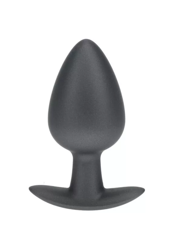 Ouch! Anal Plug Silicone - Large - Gun Metal