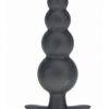 Ouch! Beaded Anal Plug Silicone - Gun Metal