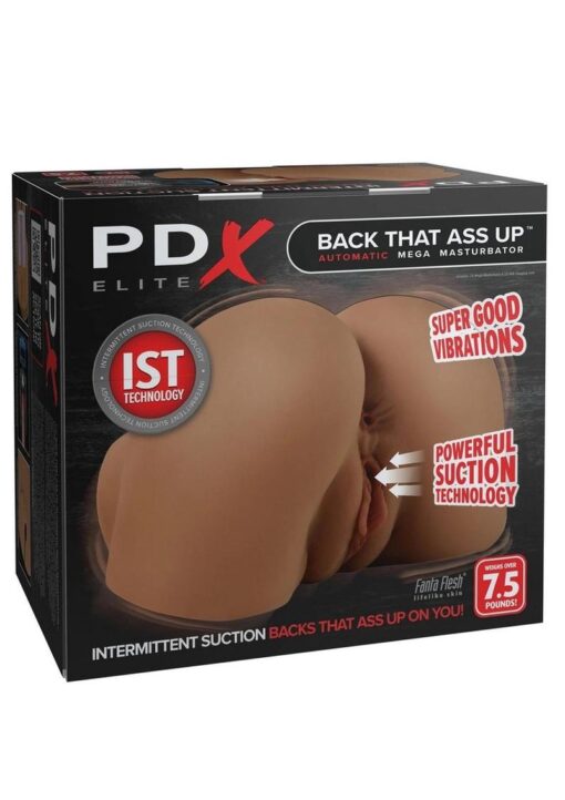 PDX Elite Back That Ass Up Automatic Rechargeable Mega Masturbator - Caramel