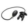 Master Series Dark Pearl Inflatable Rechargeable Vibrating Butt Plug - Black