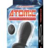 Atomic Thrusting Light-Up Twister Rechargeable Silicone Plug with Remote Control - Black