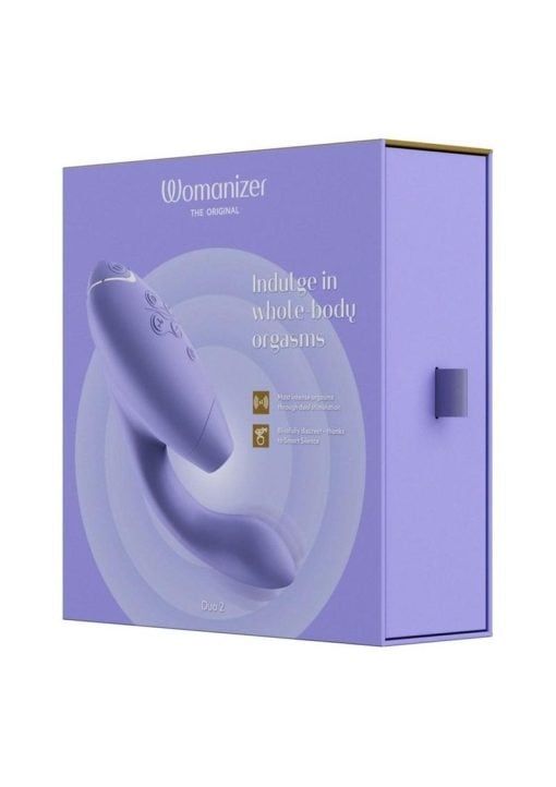 Womanizer Duo 2 Silicone Rechargeable Clitoral and G-Spot Stimulator - Lilac