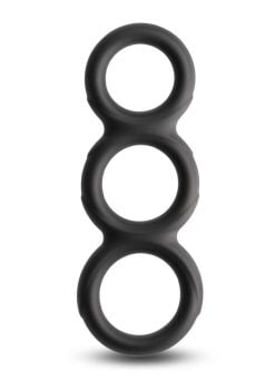 Renegade Threefold Silicone Cock Ring - Black