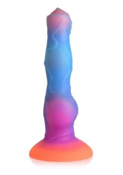 Creature Cocks Space Cock Glow in The Dark Silicone Alien Dildo - Orange/Purple/Blue