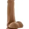 Dr. Skin Silver Collection Dr. Jeffrey Dildo with Balls and Suction Cup 6.5in - Caramel