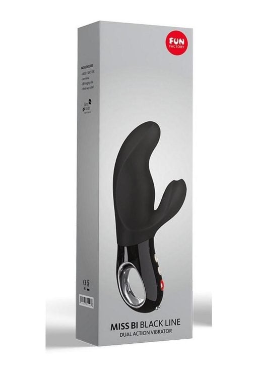 Miss Bi Silicone Rabbit Vibrator - Black