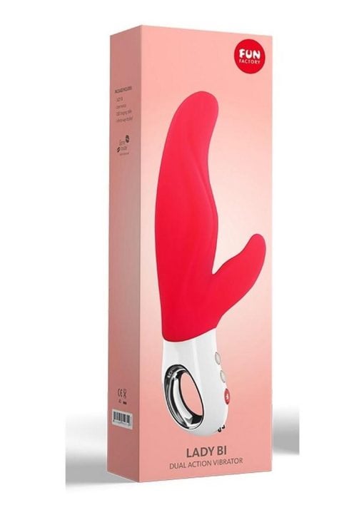 Lady Bi Silicone Dual Action Rabbit Vibrator - India Red