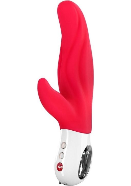 Lady Bi Silicone Dual Action Rabbit Vibrator - India Red