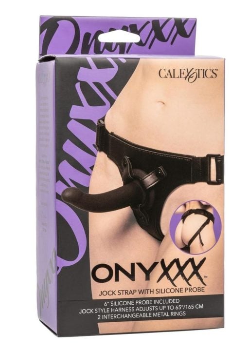 Onyxxx Jock Strap With Silicone Probe - Black