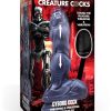 Creature Cock Thrusting and Vibrating Rechargeable Silicone Dildo - Gray