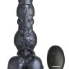 Creature Cock Thrusting and Vibrating Rechargeable Silicone Dildo - Gray