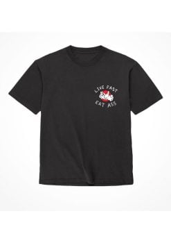 Assholes Live Forever Live Fast Eat Ass T-Shirt - Small - Black (Bulk)