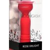 Bloomgasm Rose Delight Rechargeable Silicone Thrusting Vibrator - Red