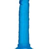 Blue Line Suction Cup Anal Dildo 5.75in - Blue