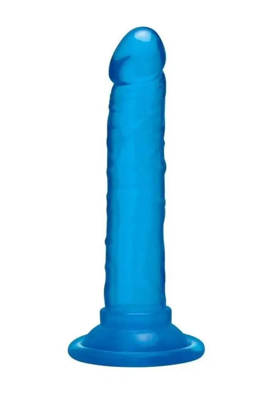 Blue Line Suction Cup Anal Dildo 5.75in - Blue