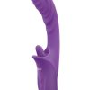 Bodywand G-Play Rechargeable Silicone Dual Stim Lick Me Out G-Spot Squirt Trainer Vibrator with Clitoral Stimulator - Purple