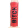 Master Series BITCH Silicone Dildo - Red/Black/Clear