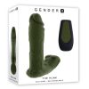 Gender X The Hunk Rechargeable Silicone Vibrating Dildo with Remote Control - Green