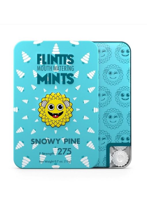 Flintts Mints Mouth Watering Oral Delights - Snowy Pine (F Strength 225) - 28-30 per tin