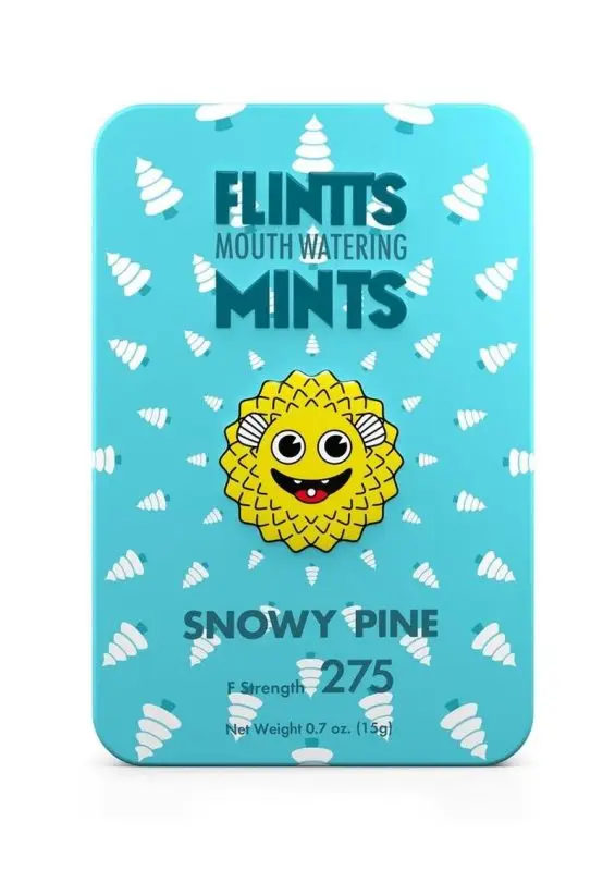 Flintts Mints Mouth Watering Oral Delights - Snowy Pine (F Strength 225) - 28-30 per tin