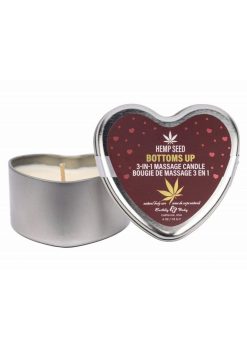 Hemp Seed 3-in-1 Valentines 2025 Massage Candle Bottom`s Up 4.7oz