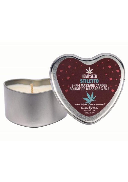 Hemp Seed 3-in-1 Valentines 2025 Massage Candle Stiletto 4.7oz