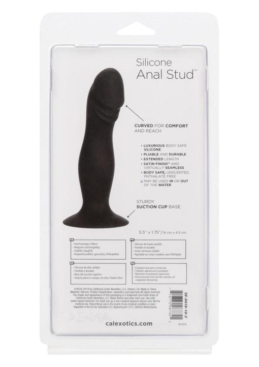 Anal Stud Silicone Probe Black 5.5 Inch - Image 4