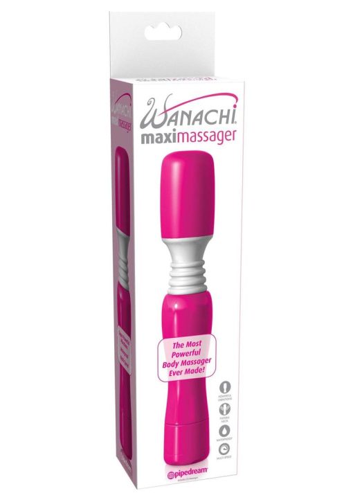 Maxi Wanachi Silicone Massager Waterproof 9 Inch Pink - Image 2