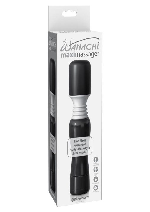Maxi Wanachi Silicone Massager Waterproof 9 Inch  Black - Image 2