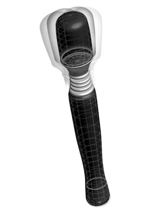 Maxi Wanachi Silicone Massager Waterproof 9 Inch  Black - Image 3